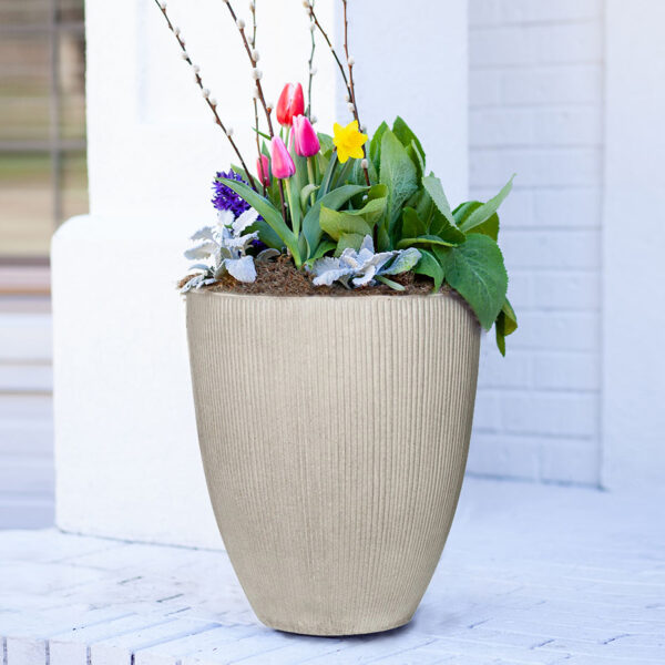 Grey Ribbed Ficonstone Container